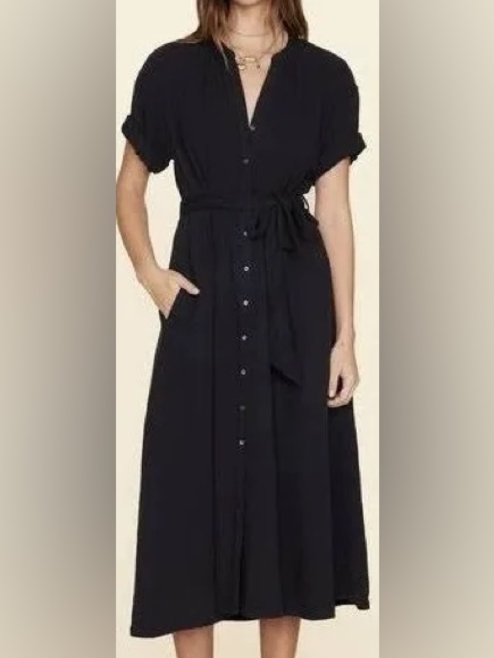 Xirena Cate Midi Dress in black